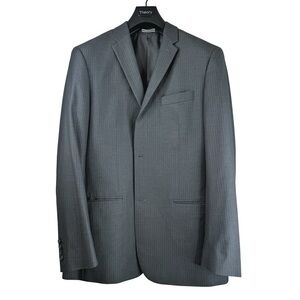 PERRY ELLIS Men's Grey Pin Striped SUIT JACKET Immaculate Condition 42 Regular